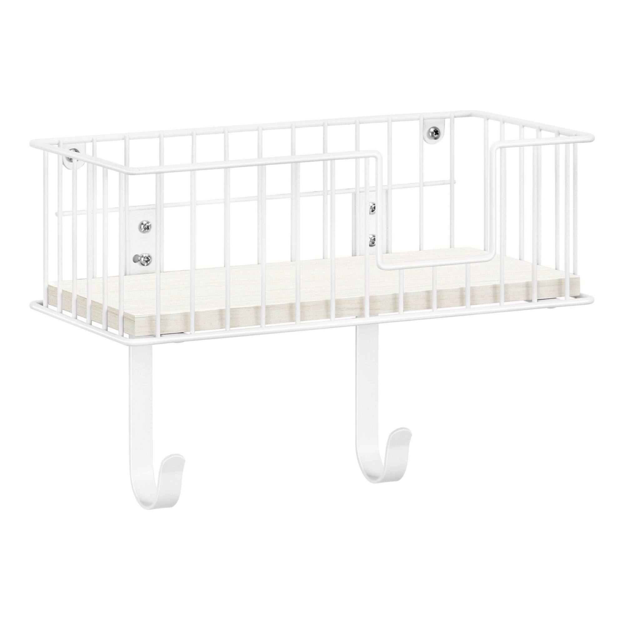 NEX™ White Wall-Mounted T-Leg and Y-Leg Ironing Board Holder